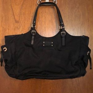 Kate Spade black nylon Stevie baby bag